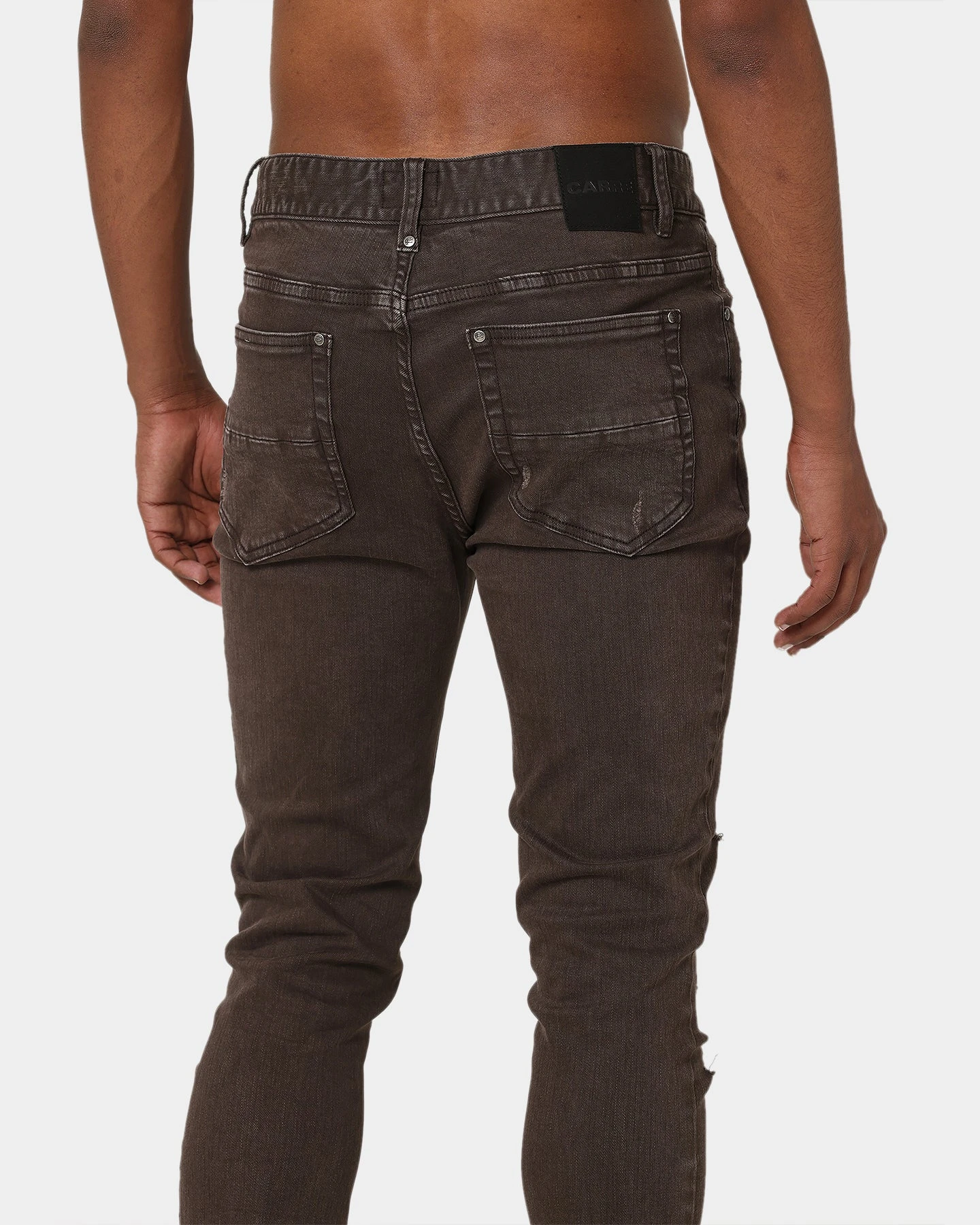 Carré Rugueux Distressed Skinny Jeans Taupe/Dark Taupe 10 Carré Rugueux Distressed Skinny Jeans Taupe/Dark Taupe - Image 8