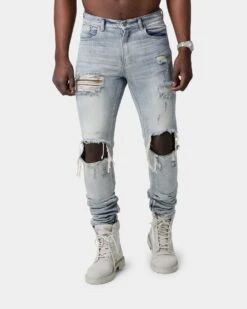 Saint Morta Destroyer Distressed Jeans Vintage Blue -Culture Kings 03006968 YX561 mens 0000010