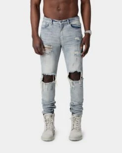 Saint Morta Destroyer Distressed Jeans Vintage Blue -Culture Kings 03006968 YX561 mens 0000030