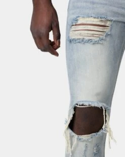 Saint Morta Destroyer Distressed Jeans Vintage Blue -Culture Kings 03006968 YX561 mens 0000090