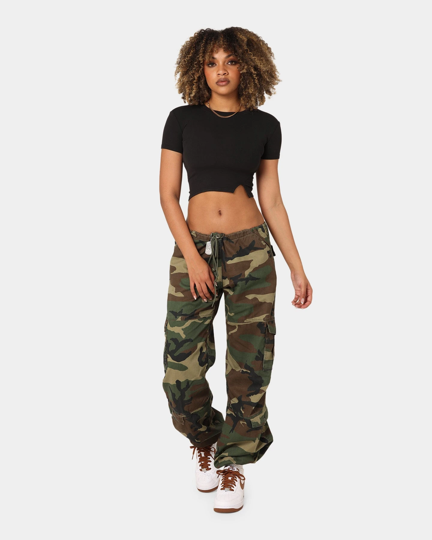 Rothco Women's Vintage Paratrooper Fatigue Cargo Pants Woodland Camo 4 Rothco Women's Vintage Paratrooper Fatigue Cargo Pants Woodland Camo - Image 2