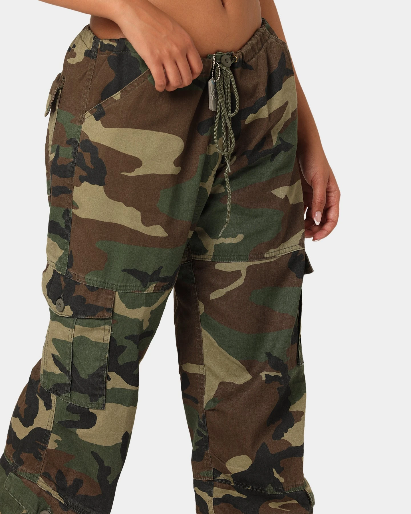 Rothco Women's Vintage Paratrooper Fatigue Cargo Pants Woodland Camo 10 Rothco Women's Vintage Paratrooper Fatigue Cargo Pants Woodland Camo - Image 8