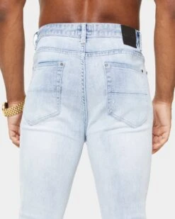 Carre BU Rugueux Distressed Jeans Light Blue -Culture Kings 03007512 YL200 mens 0090