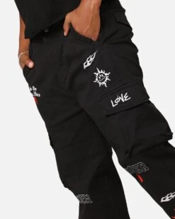 Loiter Sketch Cargo Pants Black -Culture Kings 03007895 YB001 mens 000040