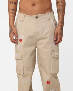 Loiter Sketch Cargo Pants Off White -Culture Kings 03007895 YO007 mens 070