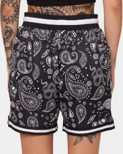Saint Morta Paisley Olympus Ball Shorts Black/White 17 Saint Morta Paisley Olympus Ball Shorts Black/White -Culture Kings 03008521 YB012 womens 0080