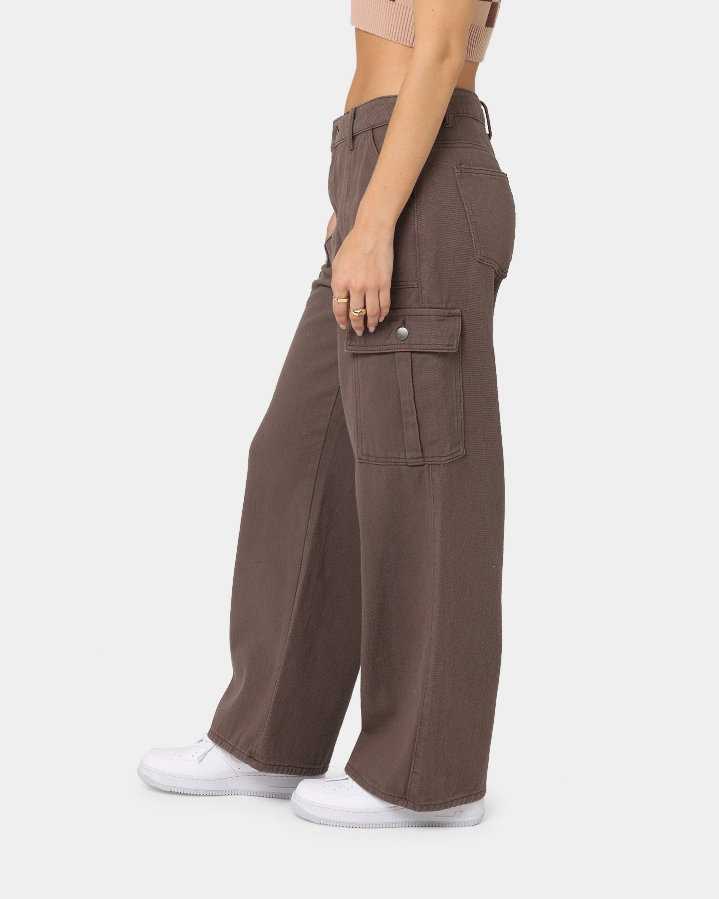 XXIII Women's Poppy Wide Leg Cargo Pants Brown 10 XXIII Women's Poppy Wide Leg Cargo Pants Brown - Image 8