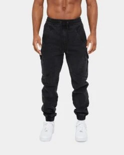 Carre Evolution XL Denim Cargo Jogger Wash Black 14 Carre Evolution XL Denim Cargo Jogger Wash Black -Culture Kings 03008817 YW607 mens 0030