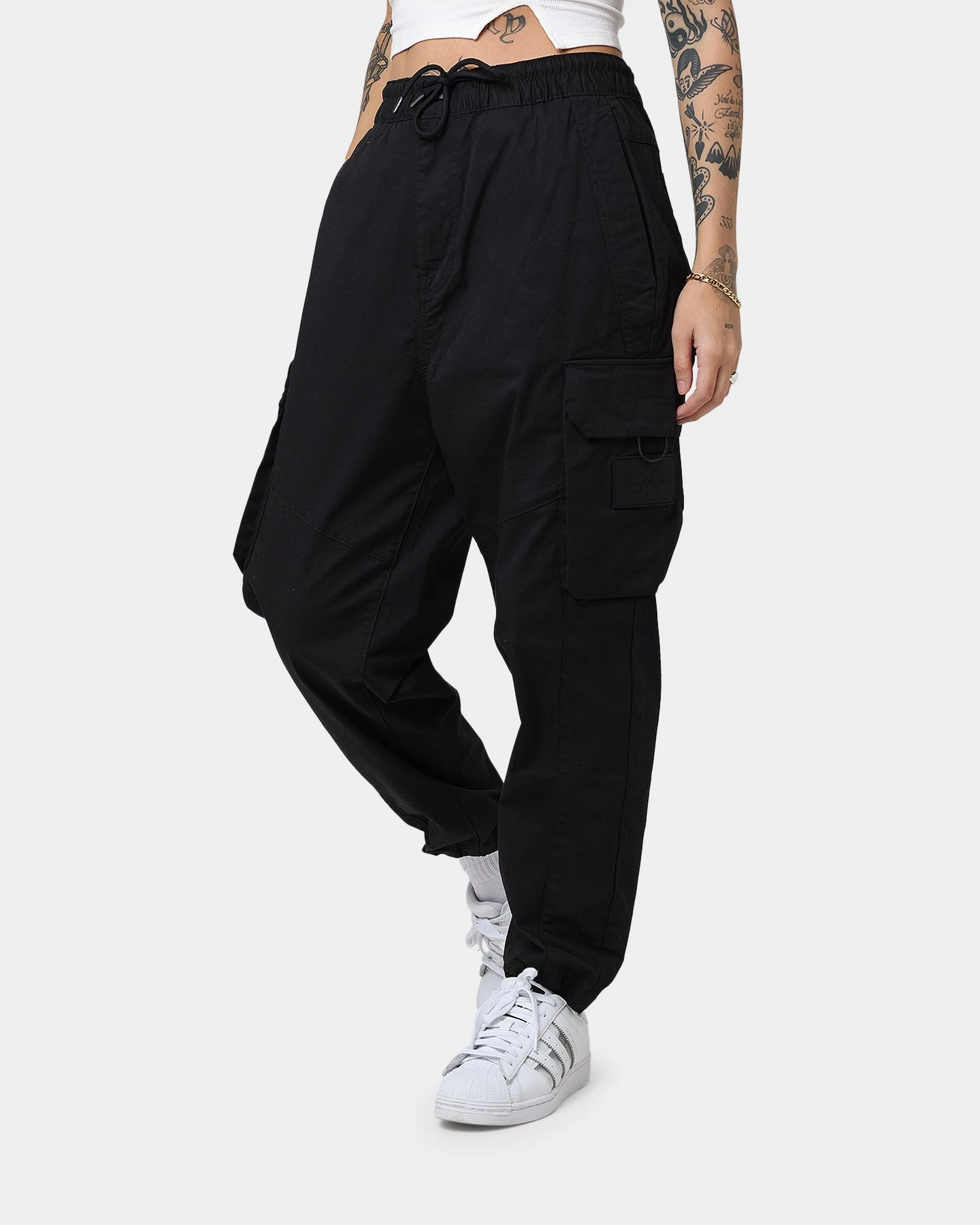 Calvin Klein Seasonal Washed Cargo Pants Ck Black 3 Calvin Klein Seasonal Washed Cargo Pants Ck Black