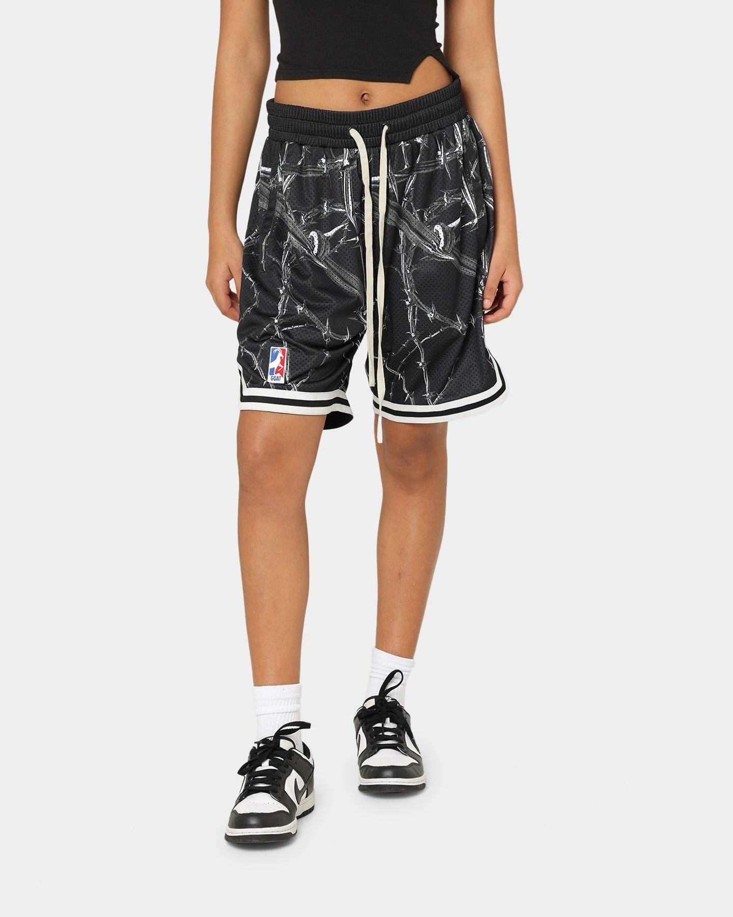 Goat Crew Barbed Wire Shorts Black/White 3 Goat Crew Barbed Wire Shorts Black/White