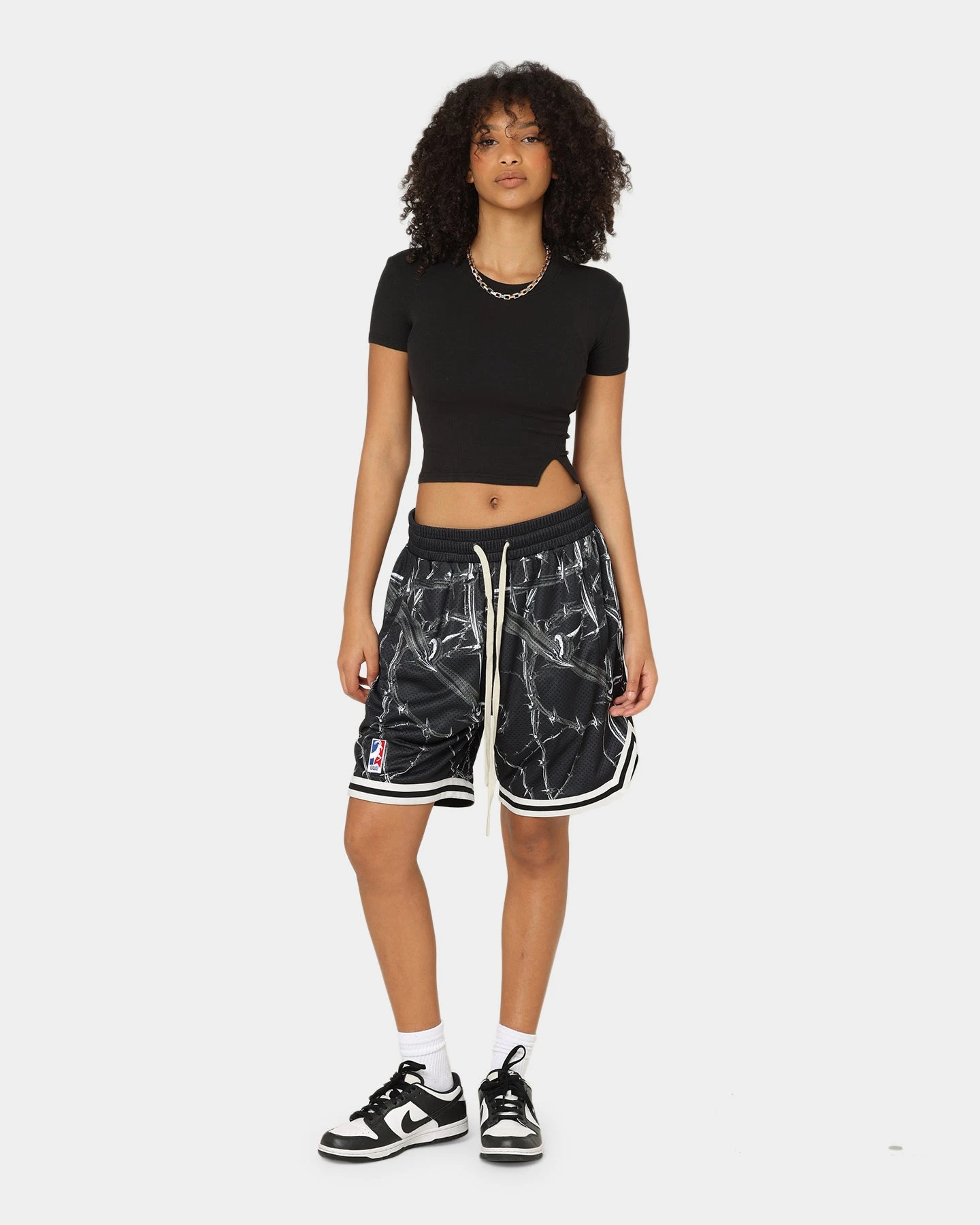 Goat Crew Barbed Wire Shorts Black/White 4 Goat Crew Barbed Wire Shorts Black/White - Image 2