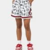 Mitchell & Ness Women's Chicago Bulls Doodle Shorts White -Culture Kings 03009579 YW100 womens 0010