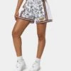 Mitchell & Ness Women's Los Angeles Lakers Doodle Shorts Black/White -Culture Kings 03009580 YB012 womens 0010