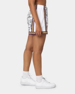 Mitchell & Ness Women's Los Angeles Lakers Doodle Shorts Black/White -Culture Kings 03009580 YB012 womens 0050