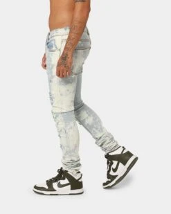 MNML X409 Stretch Rhinestone Denim Jeans Blue -Culture Kings 03009596 YX001 mens 000060