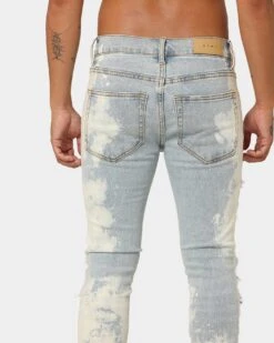 MNML X409 Stretch Rhinestone Denim Jeans Blue -Culture Kings 03009596 YX001 mens 000080