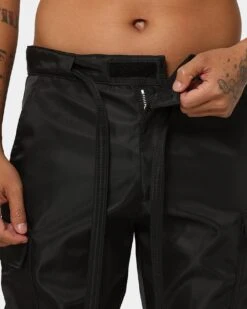 MNML Straight Snap Zipper II Cargo Pants Black -Culture Kings 03009945 YB001 mens 00110