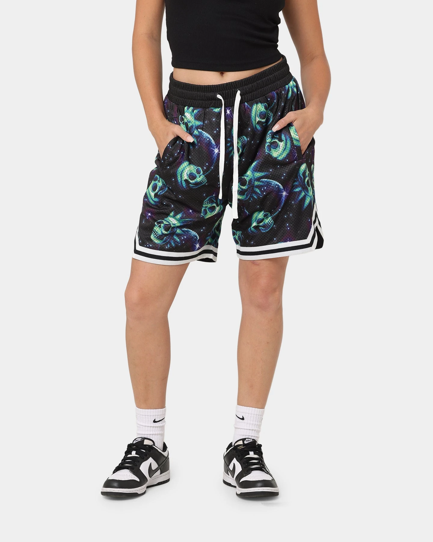 Goat Crew X Rick And Morty Space Skull Shorts Black/Multi-Coloured 3 Goat Crew X Rick And Morty Space Skull Shorts Black/Multi-Coloured