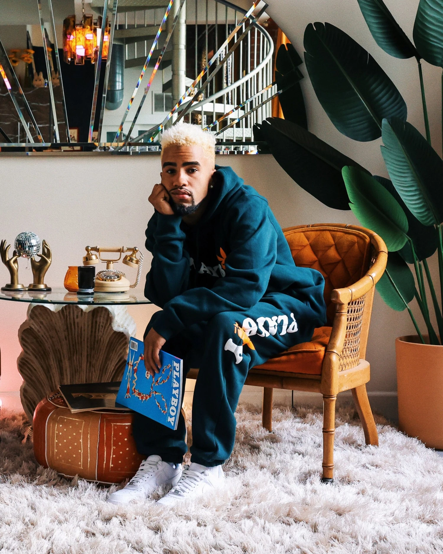 Playboy By Culture Kings Wordmark Track Pants Pine Green 3 Playboy By Culture Kings Wordmark Track Pants Pine Green