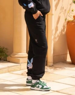 Playboy By Culture Kings Lit Bunny Track Pants Black -Culture Kings 03011205 YB001 womens 0050