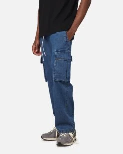Carre Denim Superior Cargo Joggers Mid Blue Denim 15 Carre Denim Superior Cargo Joggers Mid Blue Denim -Culture Kings 03011206 YM327 mens 00060