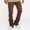 MNML X491 Convertible Skinny Denim Jeans Brown
