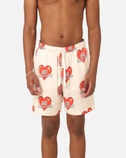 99 Cabana Roaming Hearts Shorts Off White/Red 16 99 Cabana Roaming Hearts Shorts Off White/Red -Culture Kings 03011302 YO242 mens 0070