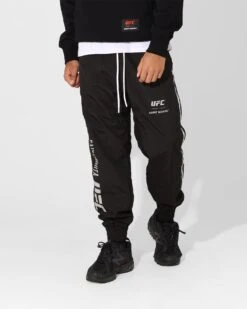 Saint Morta X UFC Championship Nylon Joggers Black