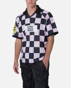 MNML Checkered Polo Shirt Pink -Culture Kings 03011770 YP001 mens 0050