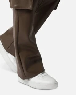 MNML Leather Double Snap Cargo Pants Chocolate -Culture Kings 03011781 YC360 mens 0070