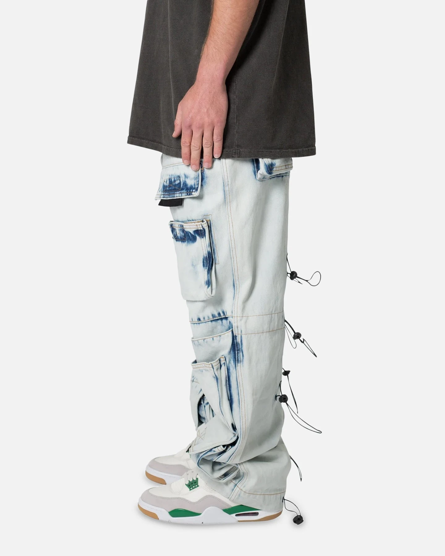 MNML Baggy Skater Cargo Denim Jeans Blue 5 MNML Baggy Skater Cargo Denim Jeans Blue - Image 3