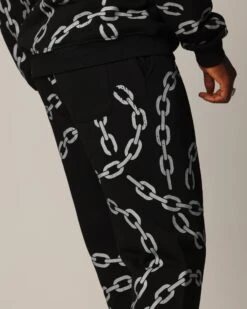 Saint Morta Chain Sweatpants Black/Black -Culture Kings 03011935 YB015 mens 0000050