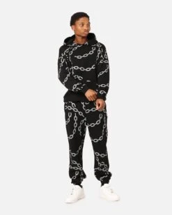 Saint Morta Chain Sweatpants Black/Black -Culture Kings 03011935 YB015 mens 0000110