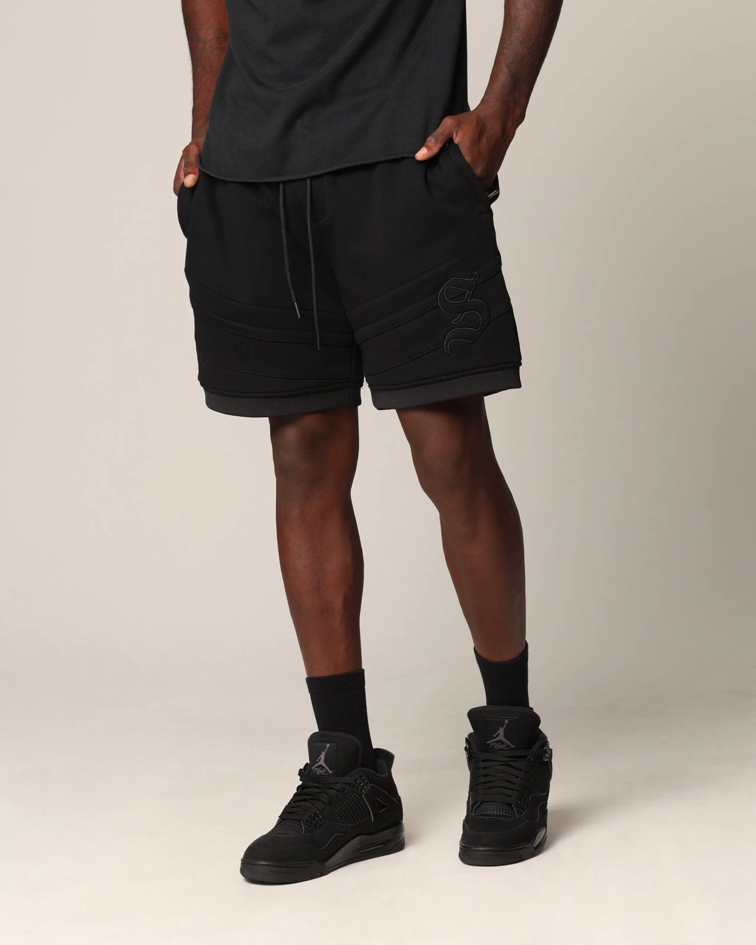 Saint Morta Homebase Fleece Shorts Black 3 Saint Morta Homebase Fleece Shorts Black