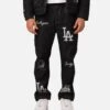 Majestic Athletic Los Angeles Dodgers Etched Denim Jeans Washed Black Denim -Culture Kings 03012055 YX692 mens 00010