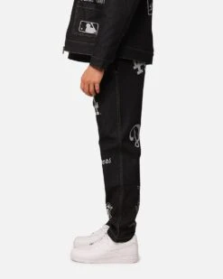 Majestic Athletic Los Angeles Dodgers Etched Denim Jeans Washed Black Denim 15 Majestic Athletic Los Angeles Dodgers Etched Denim Jeans Washed Black Denim -Culture Kings 03012055 YX692 mens 00060