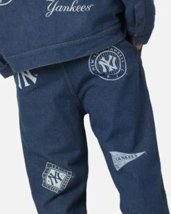 Majestic Athletic New York Yankees Etched Denim Jeans Washed Blue Denim 13 Majestic Athletic New York Yankees Etched Denim Jeans Washed Blue Denim -Culture Kings 03012056 YX693 mens 00040