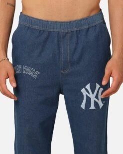 Majestic Athletic New York Yankees Etched Denim Jeans Washed Blue Denim 16 Majestic Athletic New York Yankees Etched Denim Jeans Washed Blue Denim -Culture Kings 03012056 YX693 mens 00070
