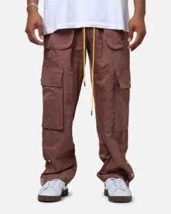 Diet Starts Monday Nylon Cargo Pants Dusty Rose