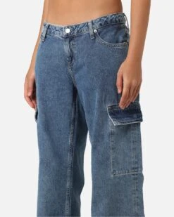 Calvin Klein Women's Extreme Low Rise Baggy Cargo Jeans Denim Medium 02 13 Calvin Klein Women's Extreme Low Rise Baggy Cargo Jeans Denim Medium 02 -Culture Kings 03012153 YD706 womens 00040