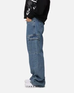 Calvin Klein 90's Loose Cargo Jeans Stone Mid Blue -Culture Kings 03012228 YS862 womens 00050