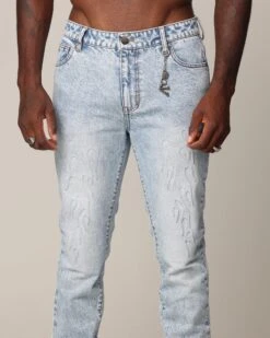 Saint Morta Inferno Fimi Jeans Blue Acidwash -Culture Kings 03012269 YX002 mens 0000080