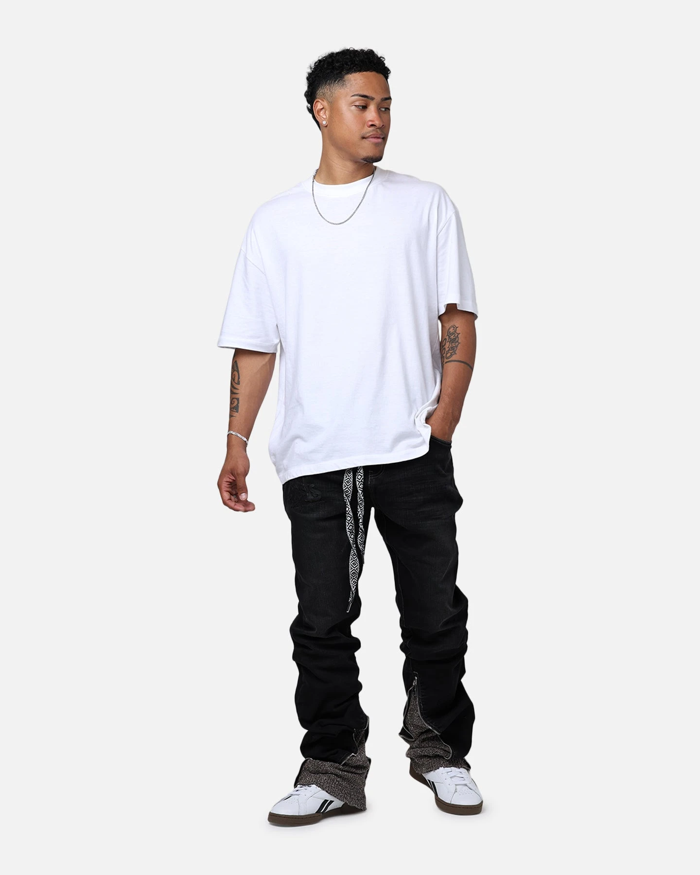 Lifted Anchors "Steffi" Knitted Stacked Flare Jeans Black/Oak 3 Lifted Anchors "Steffi" Knitted Stacked Flare Jeans Black/Oak