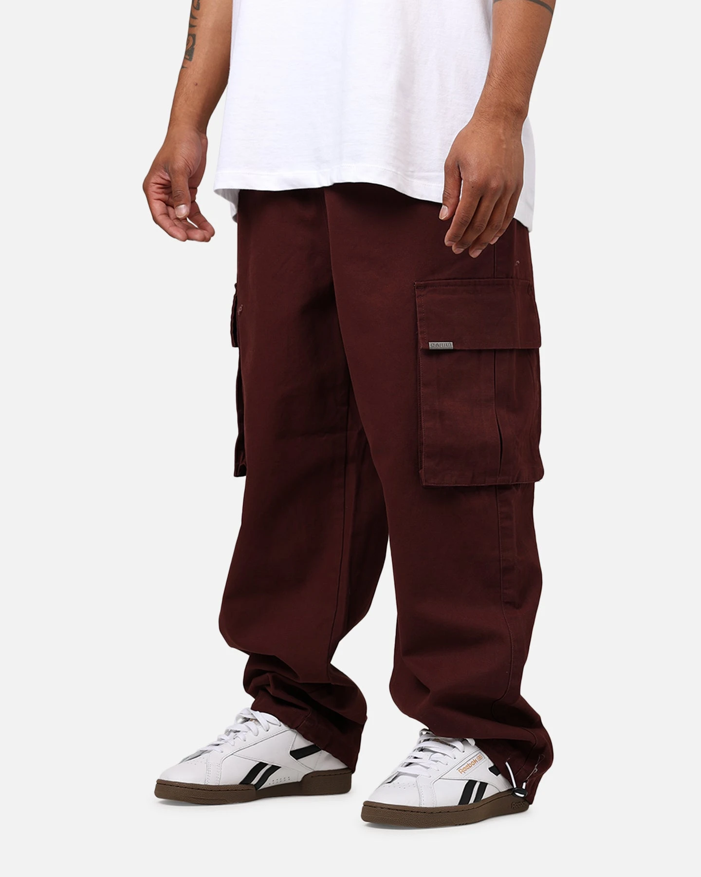 Carre Canvas Superior Cargo Joggers Maroon 6 Carre Canvas Superior Cargo Joggers Maroon - Image 4