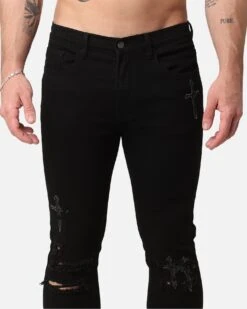 Saint Morta Crossfire Jeans Black -Culture Kings 03012522 YB001 mens 00070