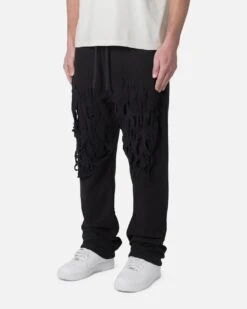 MNML Shred Layered Baggy Sweatpants Black -Culture Kings 03012643 YB001 mens 0020