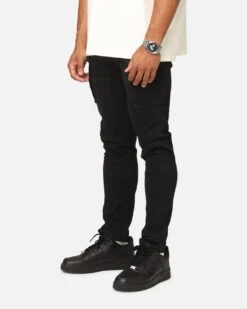 Saint Morta Skinny Cargo Jeans Vintage Black -Culture Kings 03012897 YV013 mens 00060