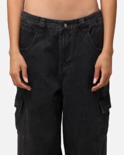 Carre Baggy Cargo Jeans Black Denim -Culture Kings 03012921 YB079 womens 00070