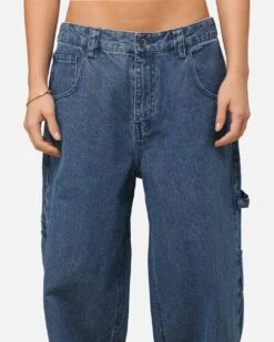 Carre Baggy Carpenter Jeans Mid Blue Denim -Culture Kings 03012922 YM327 womens 00070