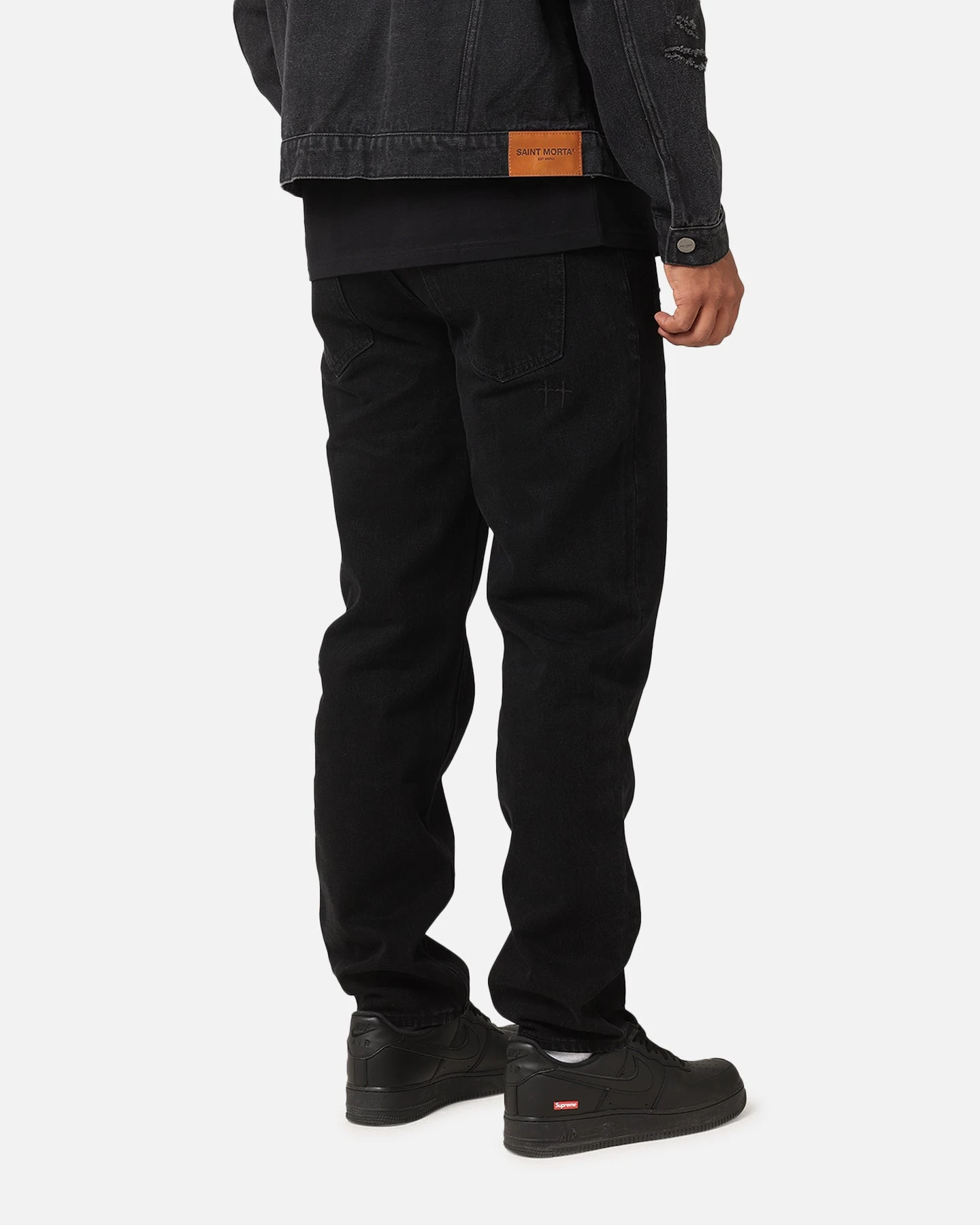 Saint Morta Psykhe Distressed Jeans Washed Black 7 Saint Morta Psykhe Distressed Jeans Washed Black - Image 5